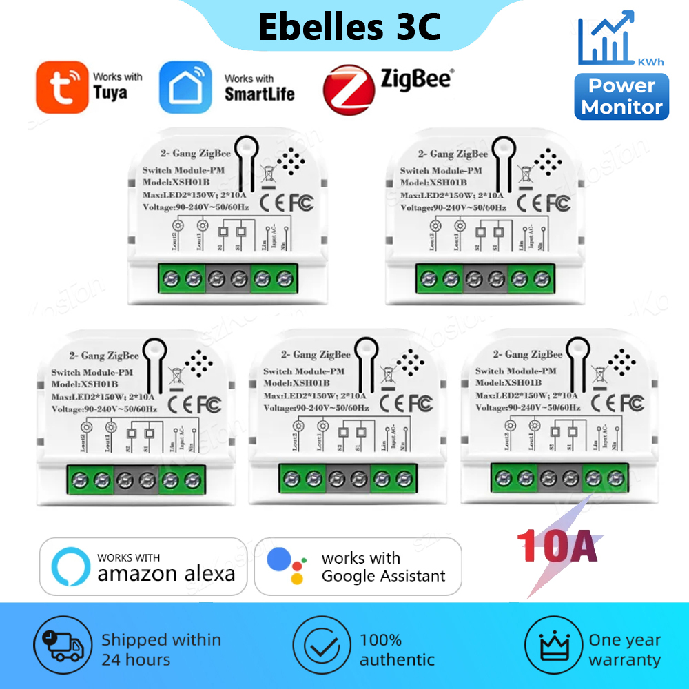 Matter Hub Thread - 1/2 Channels 10A Tuya ZigBee Smart