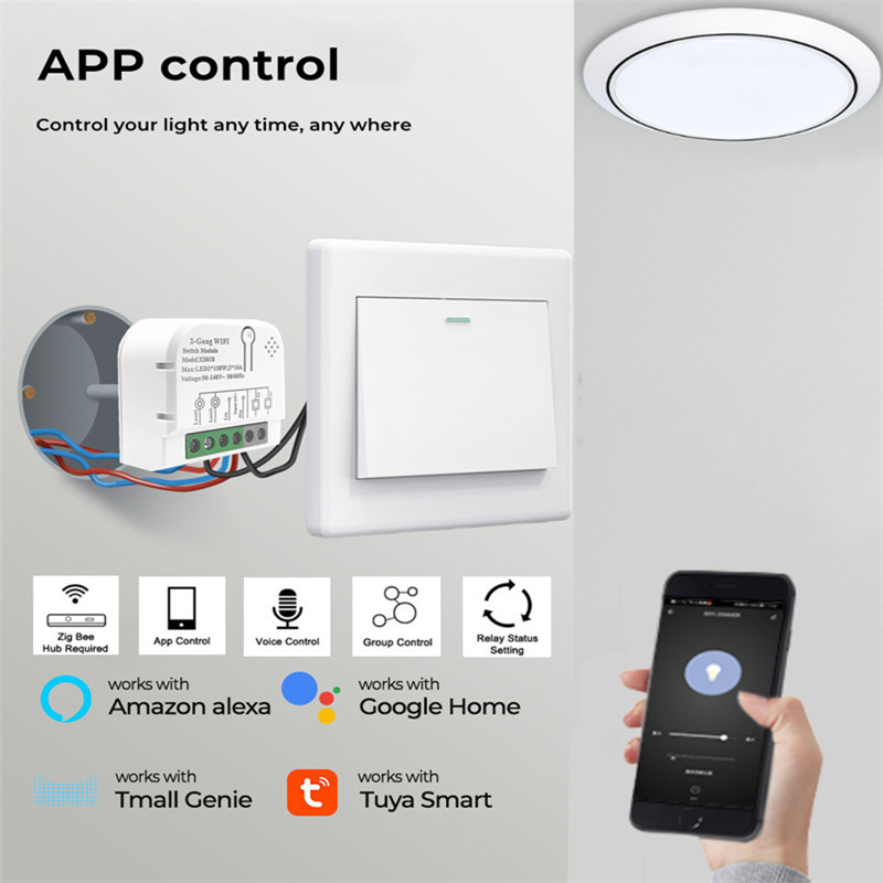 1/2 Channels 10A Tuya ZigBee S - Matter Hub Thread 评论和价格