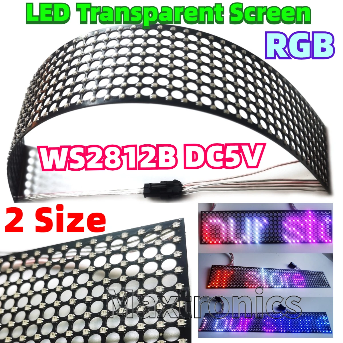 WS2812B LED Transparent Screen - Rgb Led Matrix 8X8 评论和价格
